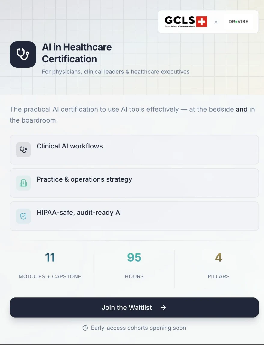 GCLS AI in Healthcare Certification course overview
